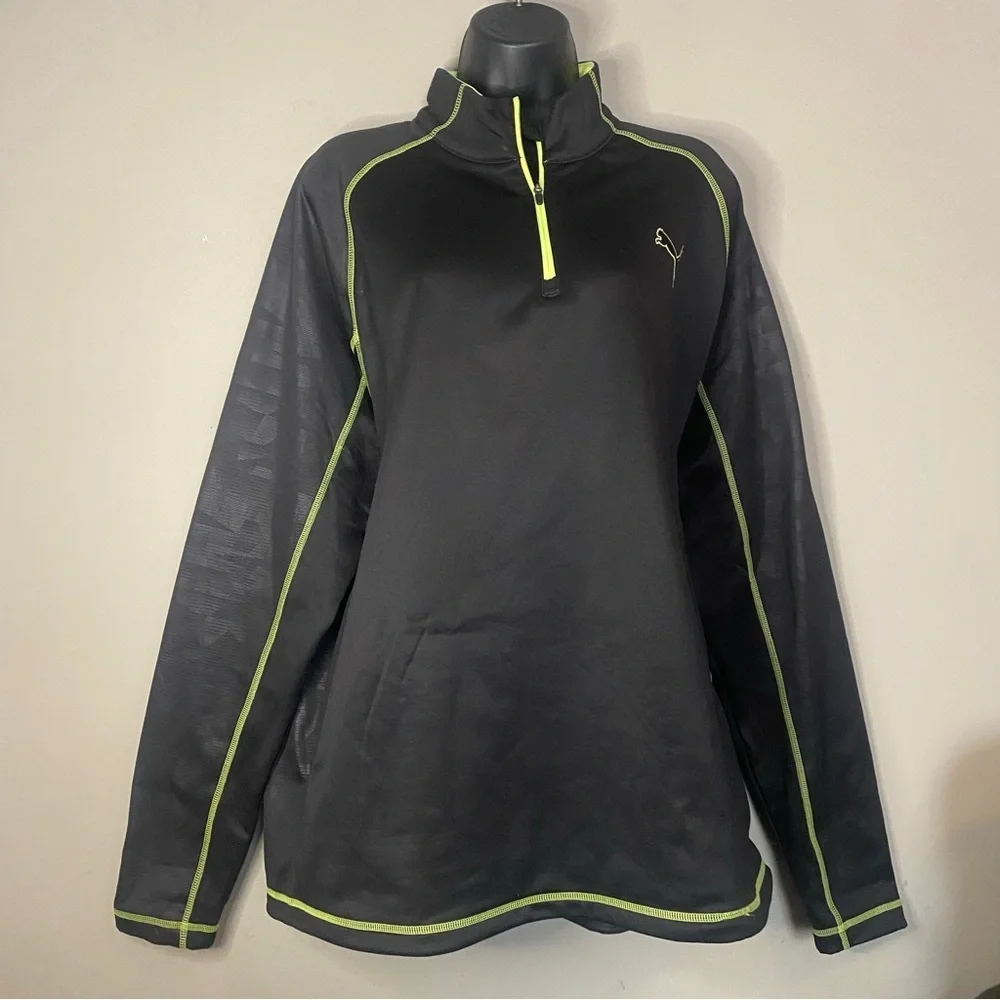 PUMA Men's Ice Strip 1/4 Zip Gold Pullover Sweater 2016 - Picture 2 of 11